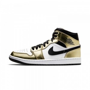 Nike AIR JORDAN 1 MID SE "METALLIC GOLD" DC1419-700 Metallic Gold/Black/White/Black | 3012EYOST