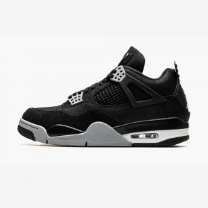 Nike AIR JORDAN 4 "Black καμβα" Black/Light Steel Grey-white-f | 5706KMFVX