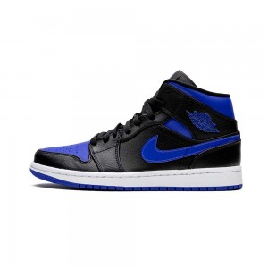 Nike Air Jordan 1 MID "Royal" 554724-068 Black/Hyper Royal-white | 2754ERSOQ