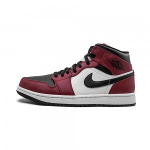 Nike Air Jordan 1 Mid "Chicago Black toe" 554724-069 Black/Gym Red/White | 0472KNUCZ