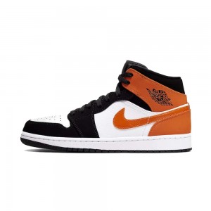 Nike Air Jordan 1 Mid "Shattered Backboard" 554724-058 Black/Starfish-white | 3761AEHIP