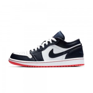 Nike Air Jordan 1 Retro Low "Obsidian Ember" 553558-481 Obsidian/Ember Glow-white | 2748FXGSQ