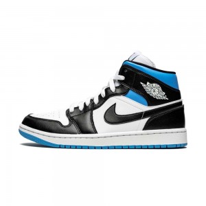 Nike Jordan 1 Mid "University Black White" (W) BQ6472-102 μπλε | 3267HRFKU
