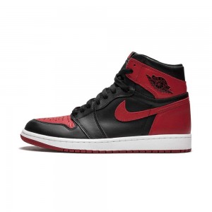 Nike Jordan Air Jordan 1 Retro High OG "Banned Bred" 555088-001 Black/Varsity Red-white | 9820WZHEF