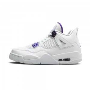 Nike Jordan Air Jordan 4 Retro GS “Metallic Pack – Purple” 408452-115 White/Court Purple-metallic | 5819XINHK
