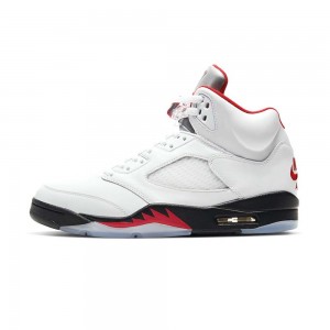 Nike MENS Air Jordan 5 Retro "Fire Red" 2020 DA1911-102 ασημι | 2401EDILY