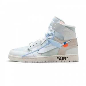Nike OFF-WHITE X AIR JORDAN 1 RETRO HIGH OG "WHITE" 2018 AQ0818-100 White/White | 2976YMDHR