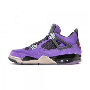 Nike Travis Scott x Air Jordan 4 Retro "Purple σουετ _ Black Midsole" 766296-LN4 μωβ | 7852CXMDJ