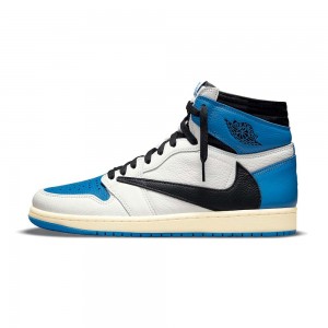 Nike Travis Scott x Fragment x Air Jordan 1 High OG SP "Military Blue" DH3227-105 ροζ | 3017OQCLE