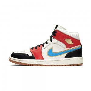 Nike WMNS Air Jordan 1 Mid "Familia" DC1426 100 DC1426-100 κοκκινα χρυσο χρωμα | 6735QMKFE
