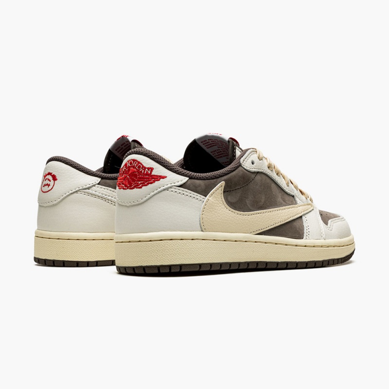 Nike AIR JORDAN 1 LOW OG “Travis Scott _ Reverse Mocha” DM7866-162 Sail/University Red-ridgerock | 9251ITKSW