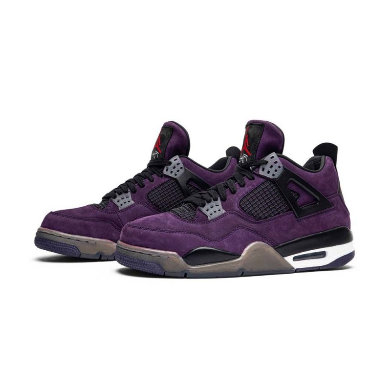 Nike AIR JORDAN 4 X TRAVIS SCOTT PURPLE SUEDE 308497-501 μωβ μαυρα ασπρα | 4721PGVIO
