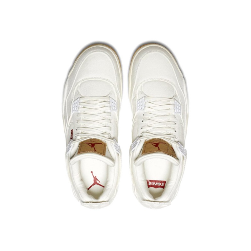 Nike Air Jordan 4 RTR Levis NRG BG AQ9103-100 White/White-white | 9416UVRBH