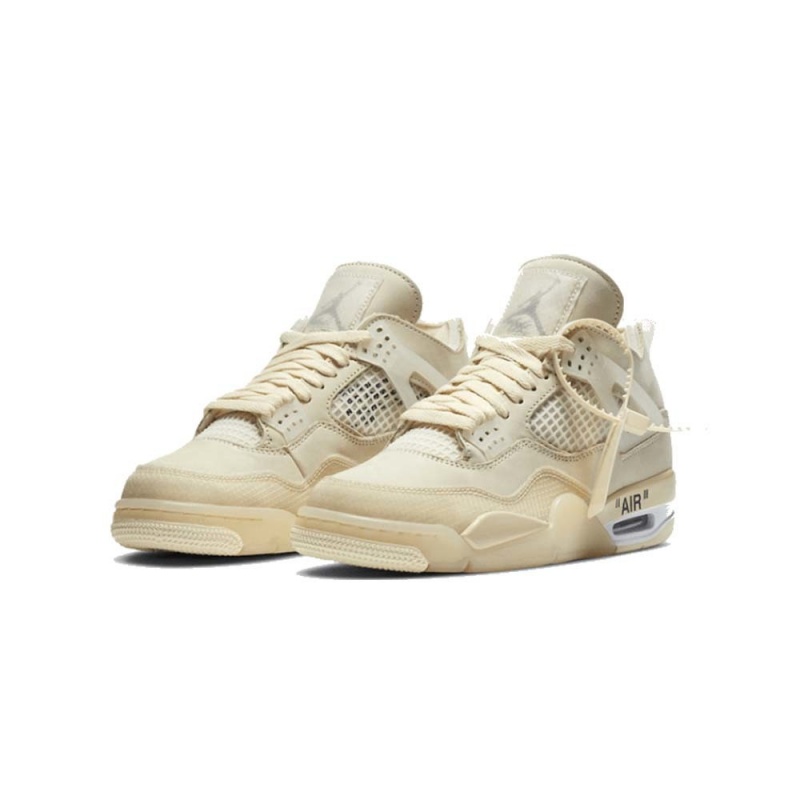 Nike Air Jordan 4 Retro Off-White Sail CV9388-100 Sail/Muslin-white-black | 7304LSNXP