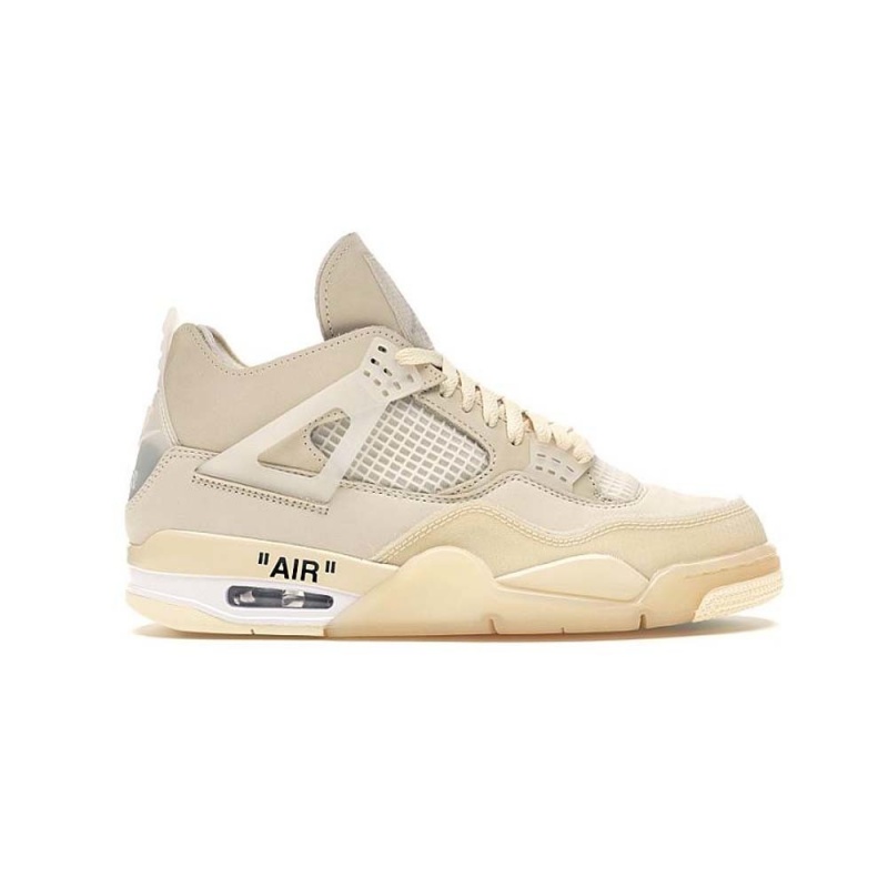 Nike Air Jordan 4 Retro Off-White Sail CV9388-100 Sail/Muslin-white-black | 7304LSNXP