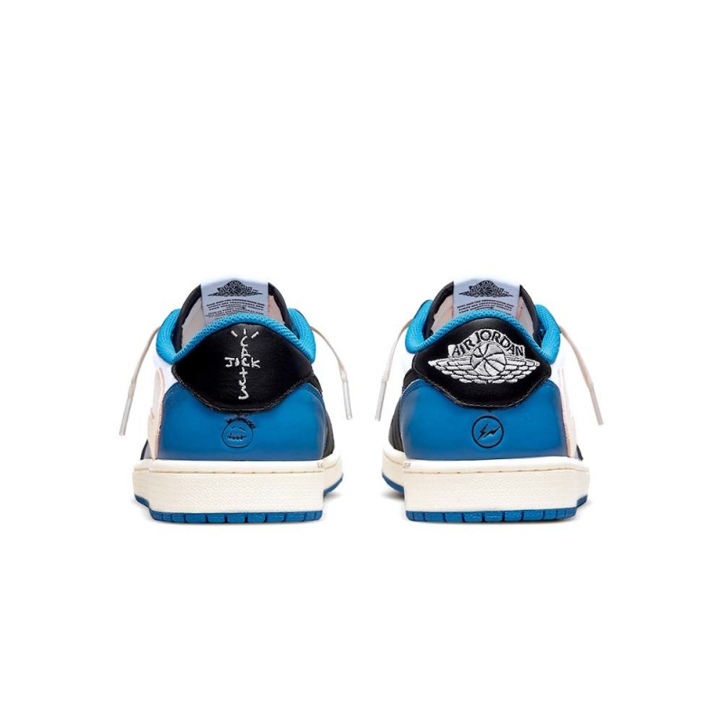 Nike Fragment Design x Travis Scott x Air Jordan 1 Retro Low DM7866-140 Blue/White/Black | 2793LPZNJ