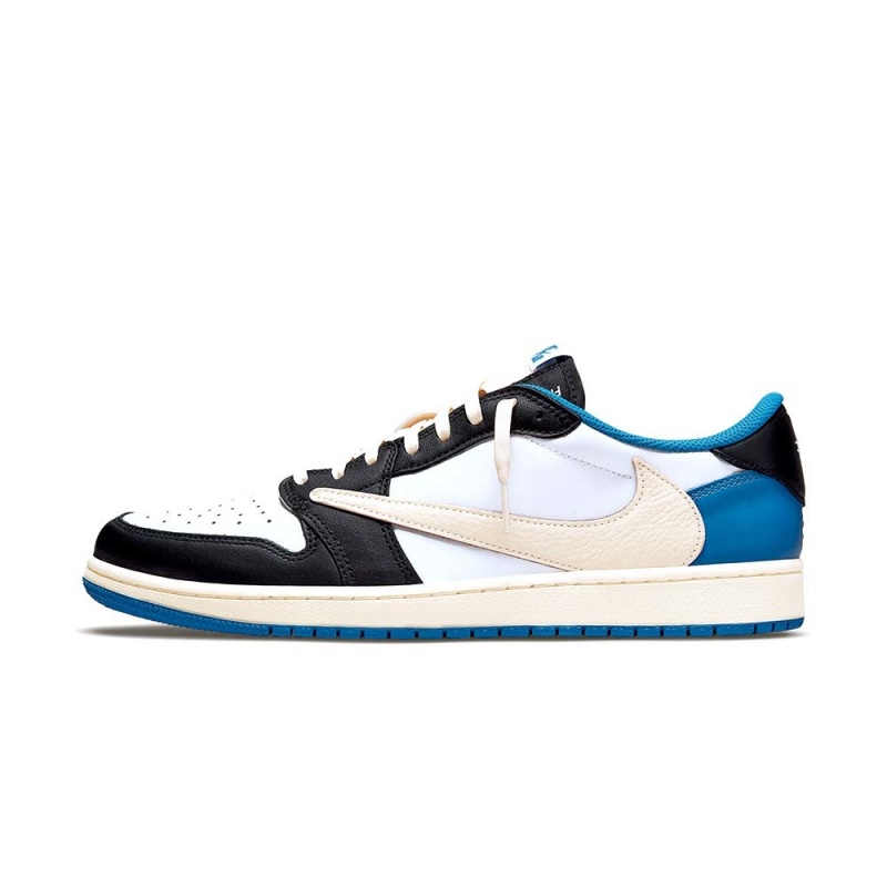 Nike Fragment Design x Travis Scott x Air Jordan 1 Retro Low DM7866-140 Blue/White/Black | 2793LPZNJ