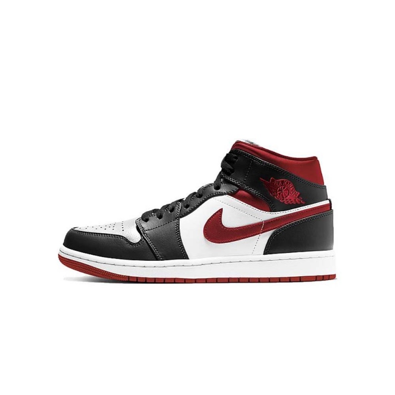 Nike Jordan 1 Mid Gym Red Black White 554724-122 White/Gym Red-black | 1475IOLUE