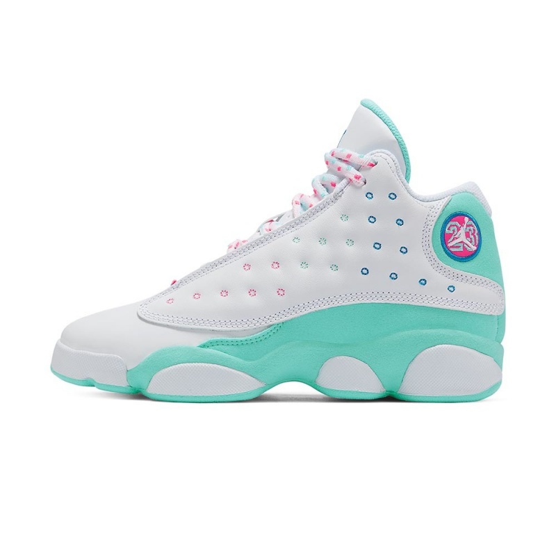 Nike Jordan Air Jordan 13 GS “Aurora Green” 439358-100 White/Soar/Aurora-green-digita | 5172UORCB