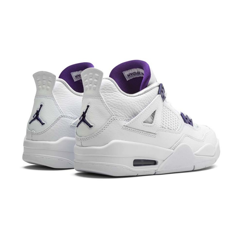 Nike Jordan Air Jordan 4 Retro GS “Metallic Pack – Purple” 408452-115 White/Court Purple-metallic | 5819XINHK