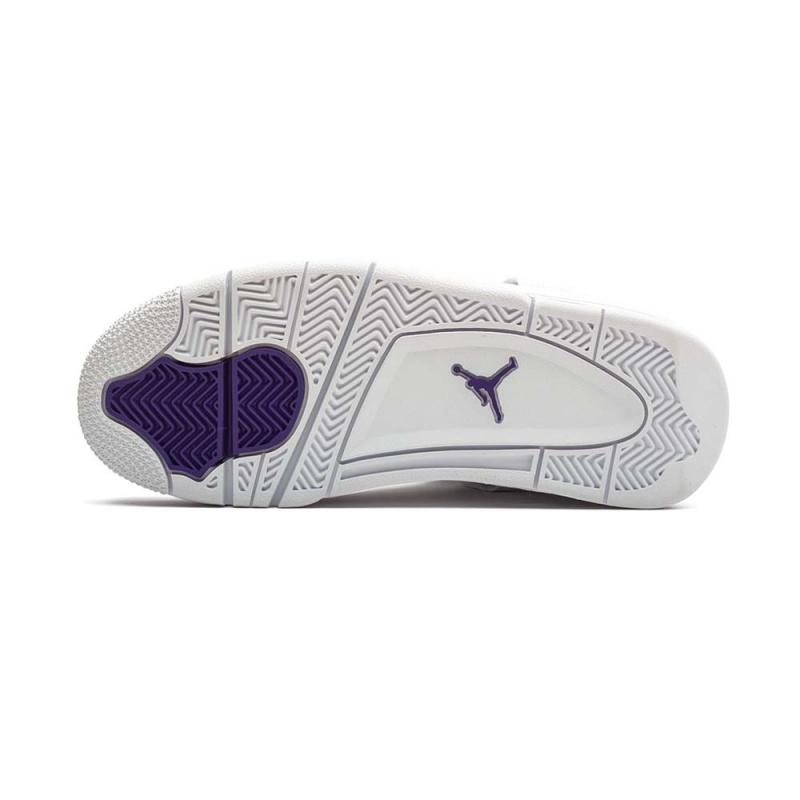 Nike Jordan Air Jordan 4 Retro GS “Metallic Pack – Purple” 408452-115 White/Court Purple-metallic | 5819XINHK