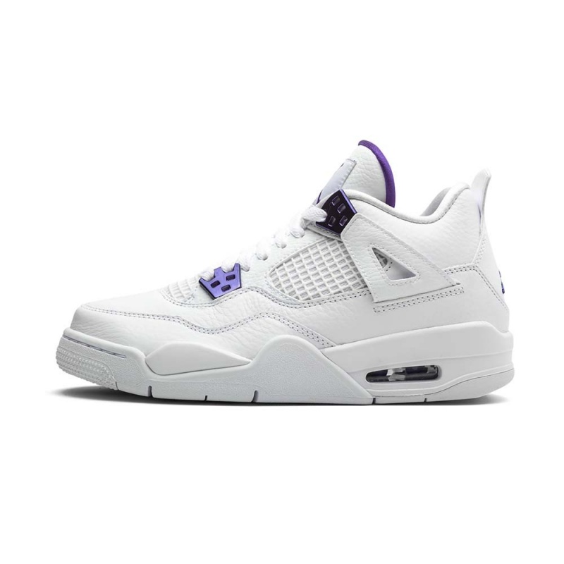 Nike Jordan Air Jordan 4 Retro GS “Metallic Pack – Purple” 408452-115 White/Court Purple-metallic | 5819XINHK
