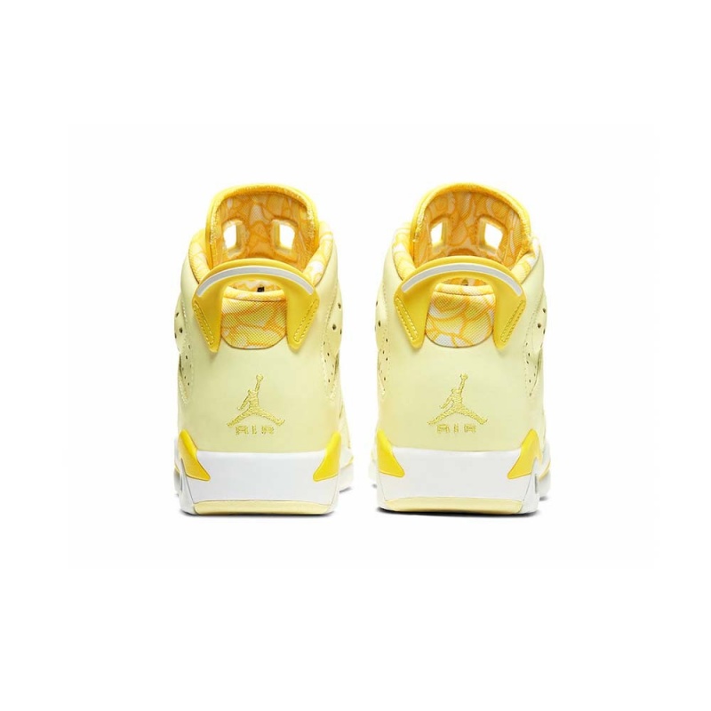 Nike Jordan Air Jordan 6 GS “Floral” 543390-800 Citron Tint/Dynamic Yellow/Black/White | 1230WTJZV