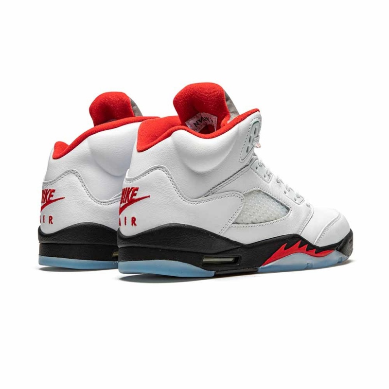 Nike Youth Air Jordan 5 Retro GS “Fire Red Silver Tongue” 440888-102 ασημι | 4937OXKZJ