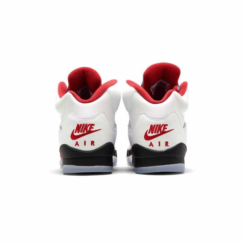 Nike Youth Air Jordan 5 Retro GS “Fire Red Silver Tongue” 440888-102 ασημι | 4937OXKZJ